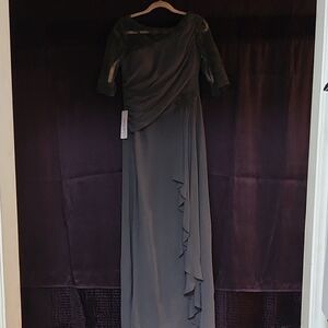 Azazie Charcoal Gray Maxi Dress